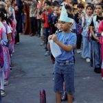 Alunos voltam às aulas presenciais em Gaza depois de três anos