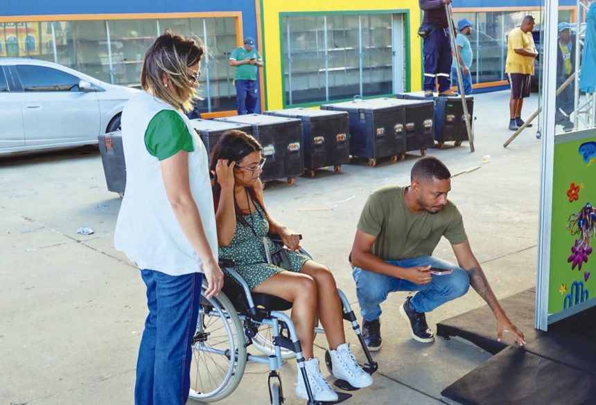 Seasic realiza vistoria na Vila da Criança e na Estação Acolher para verificar acessibilidade antes da abertura nesta sexta-feira, 9
